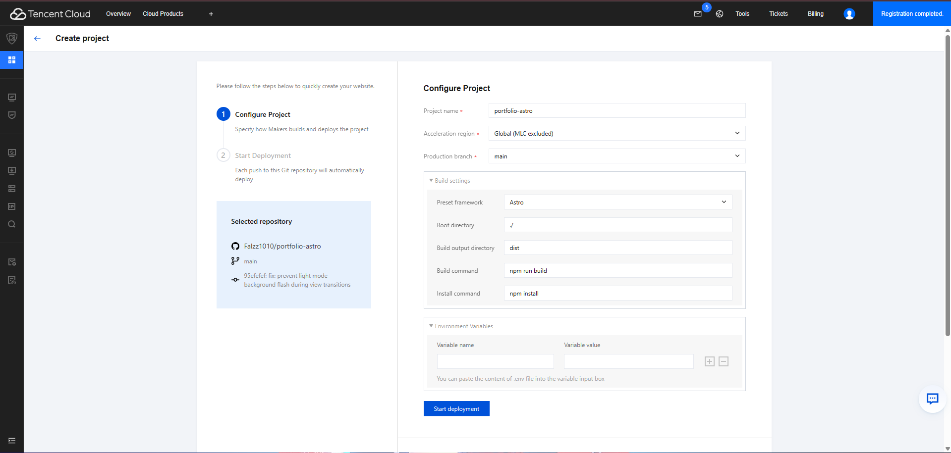 Konfigurasi Parameter Project dan Build Settings