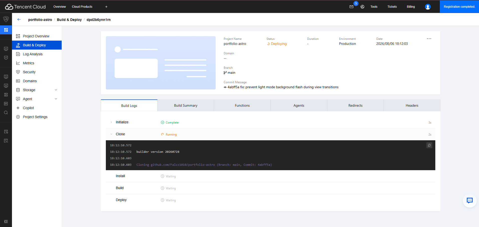 Monitoring Log Build dan Deployment Real-Time